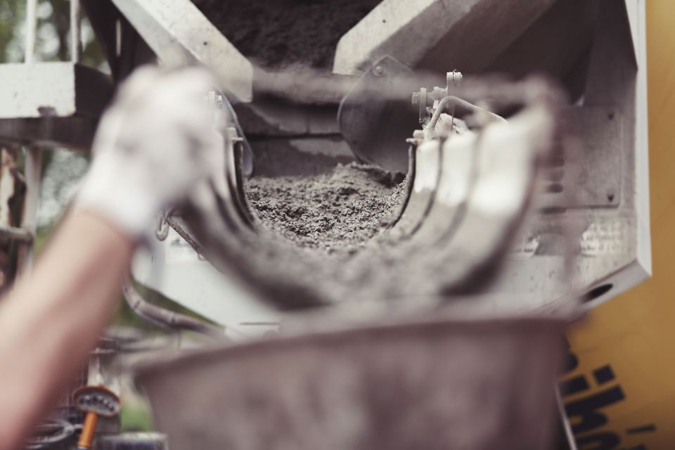 Fresh concrete delivery and placement, representative process